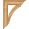 Ekena Millwork Thorton Traditional Rough Sawn Bracket w/ Offset Brace, Western Red Cedar, 8"W x 28"D x 36"H BKT0806X28X36THR01RWR - alternate 3